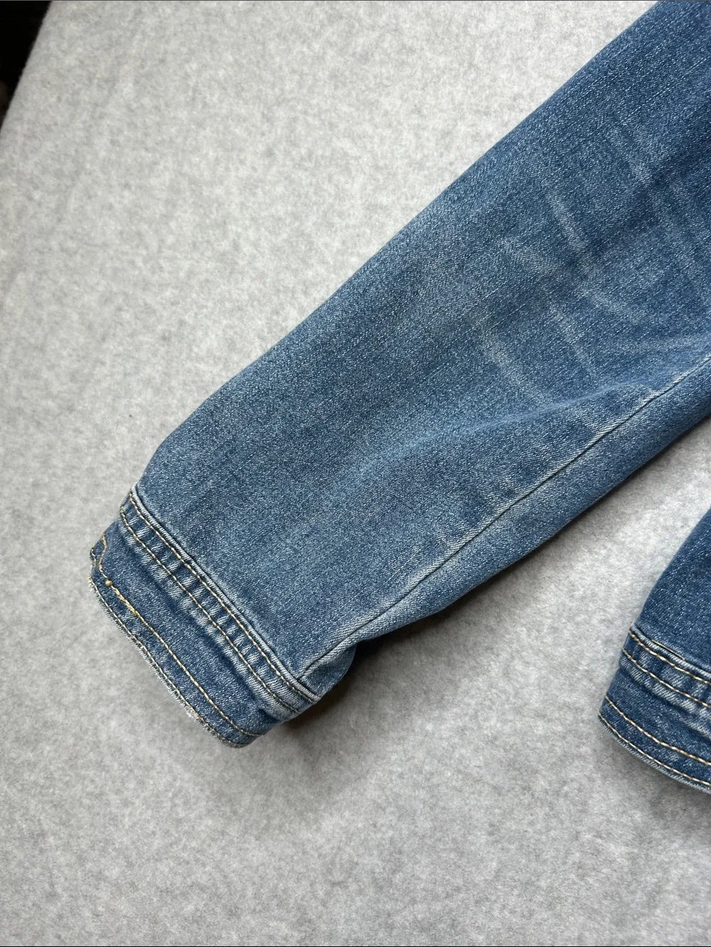 Justice Blue Denim Jacket with Silver Stud Accents‎